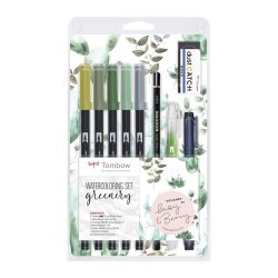 WATERCOLORING GREENERY SET...